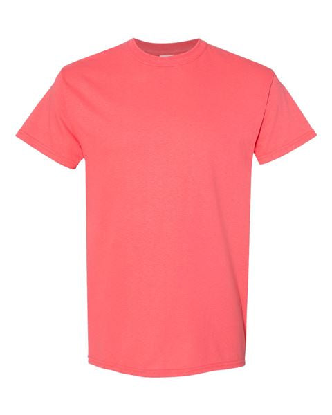 Coral Silk-Heavy Cotton T-Shirt