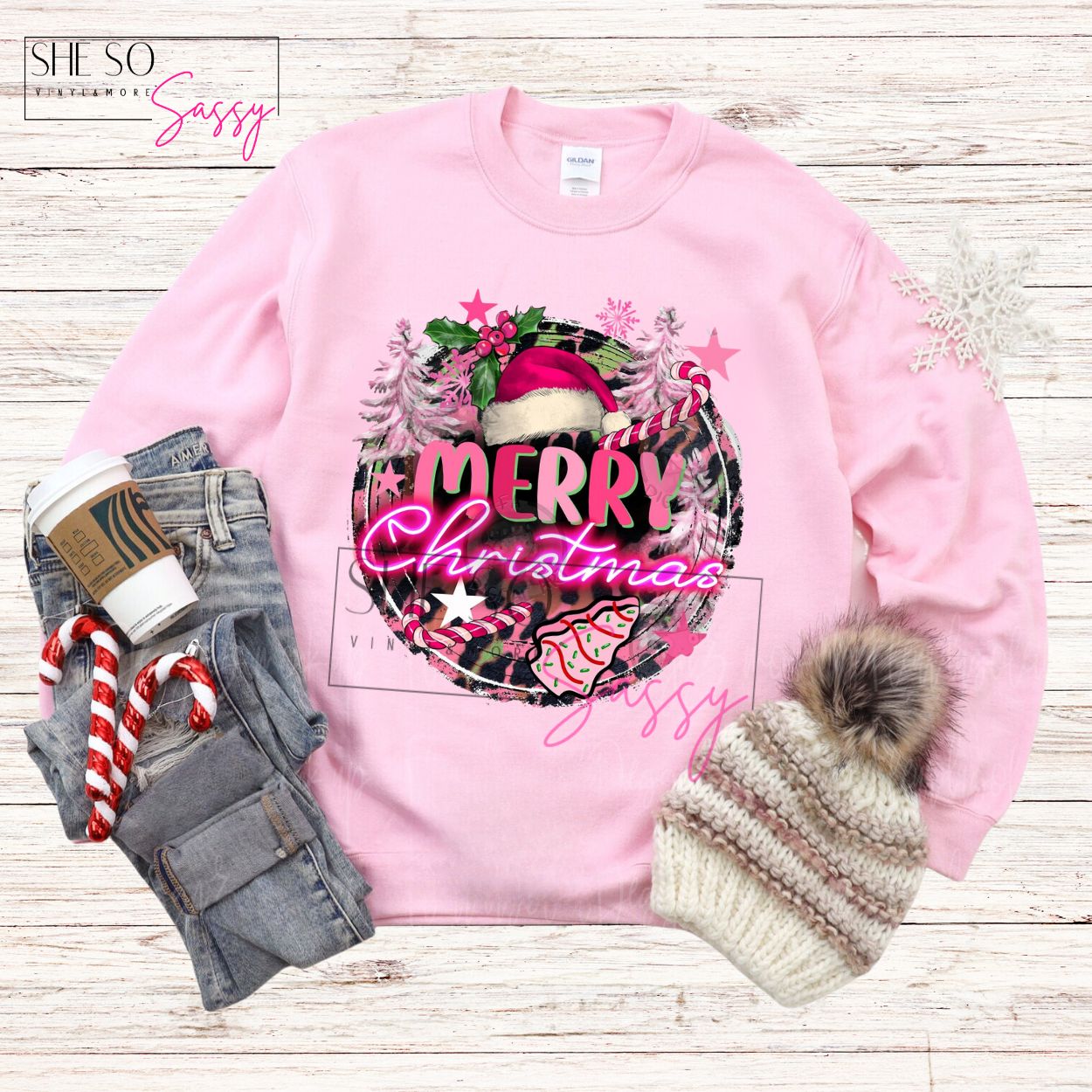 Pink Neon Merry Christmas