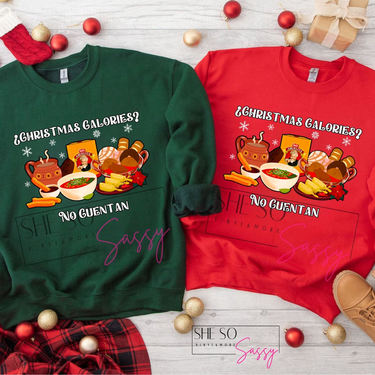 Christmas Calories No Cuentan Sweater 1