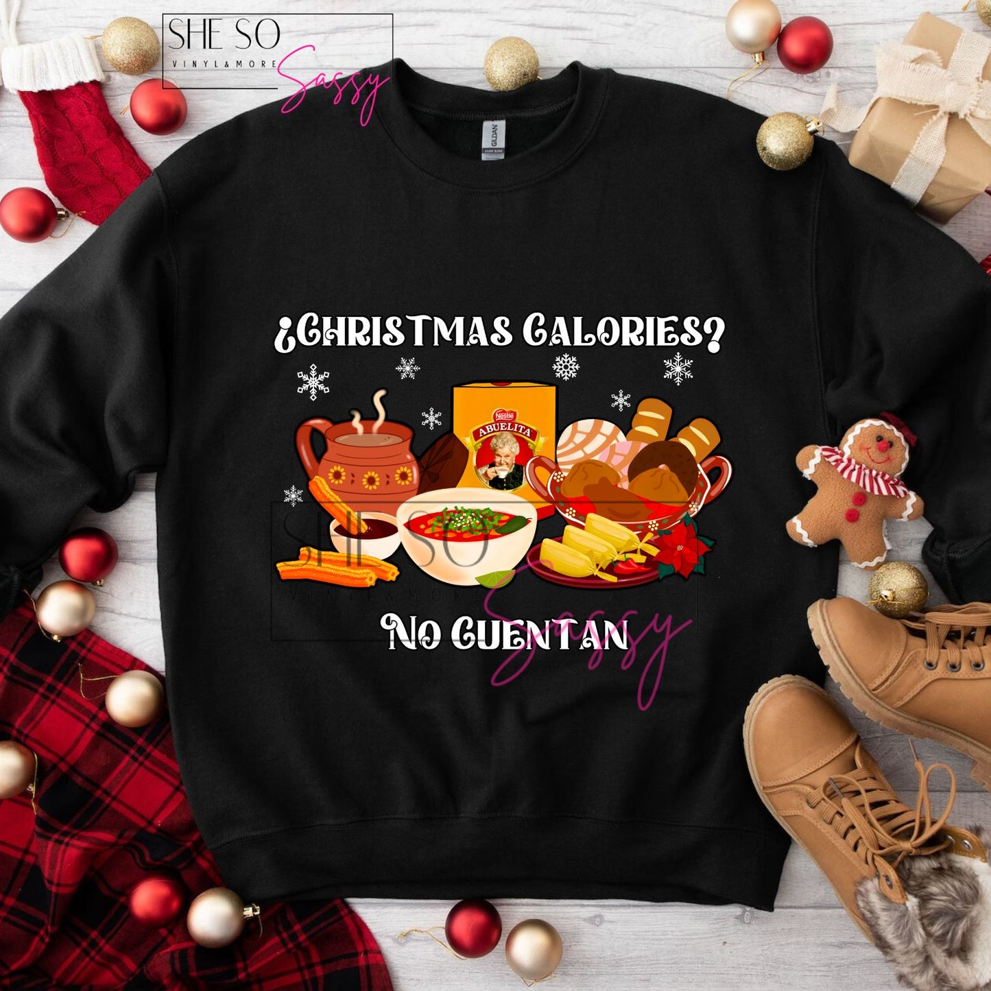 Christmas Calories No Cuentan Sweater 1