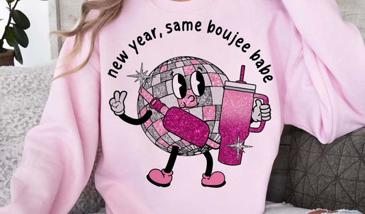Copy of New Year Same bougie (Stanley) pink glitter