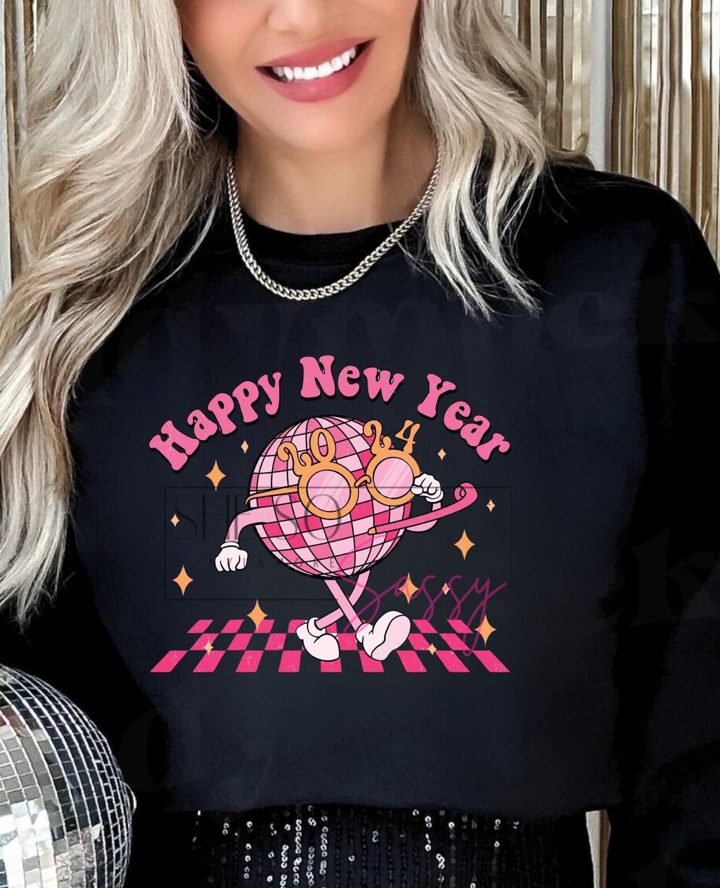 Happy New Year (disco 2024 glasses checker)