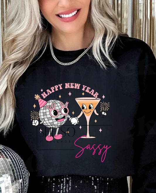 Happy New Year (disco ball-martini)