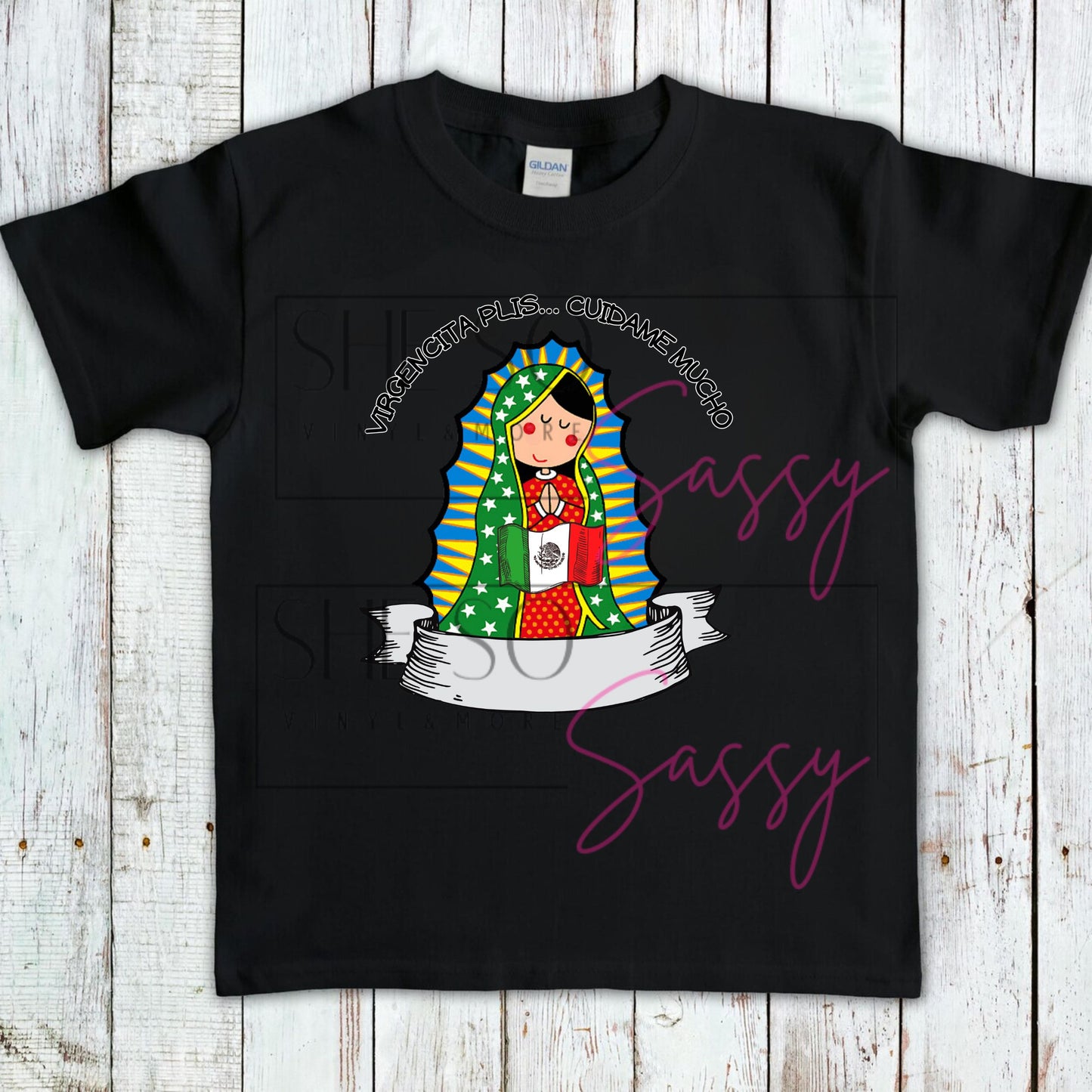 Virgencita Plis…Cuidame mucho (Mexican flag)