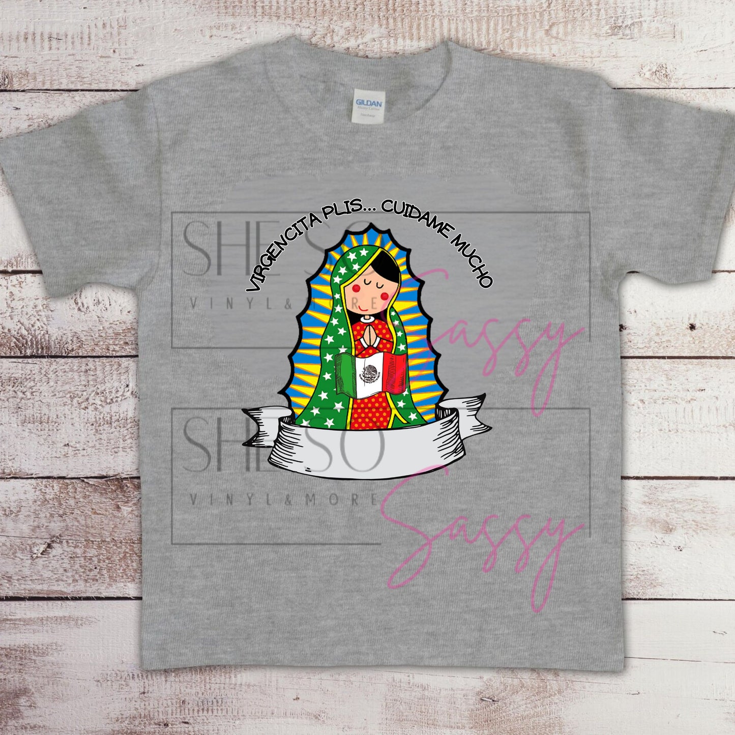 Virgencita Plis…Cuidame mucho (Mexican flag)