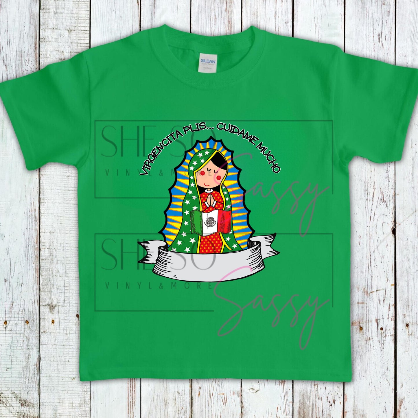 Virgencita Plis…Cuidame mucho (Mexican flag)