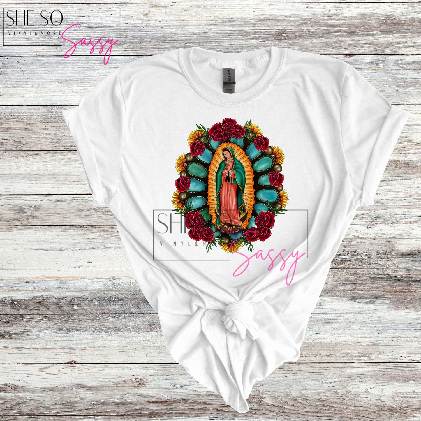 Virgen de Guadalupe-Rose Turquoise