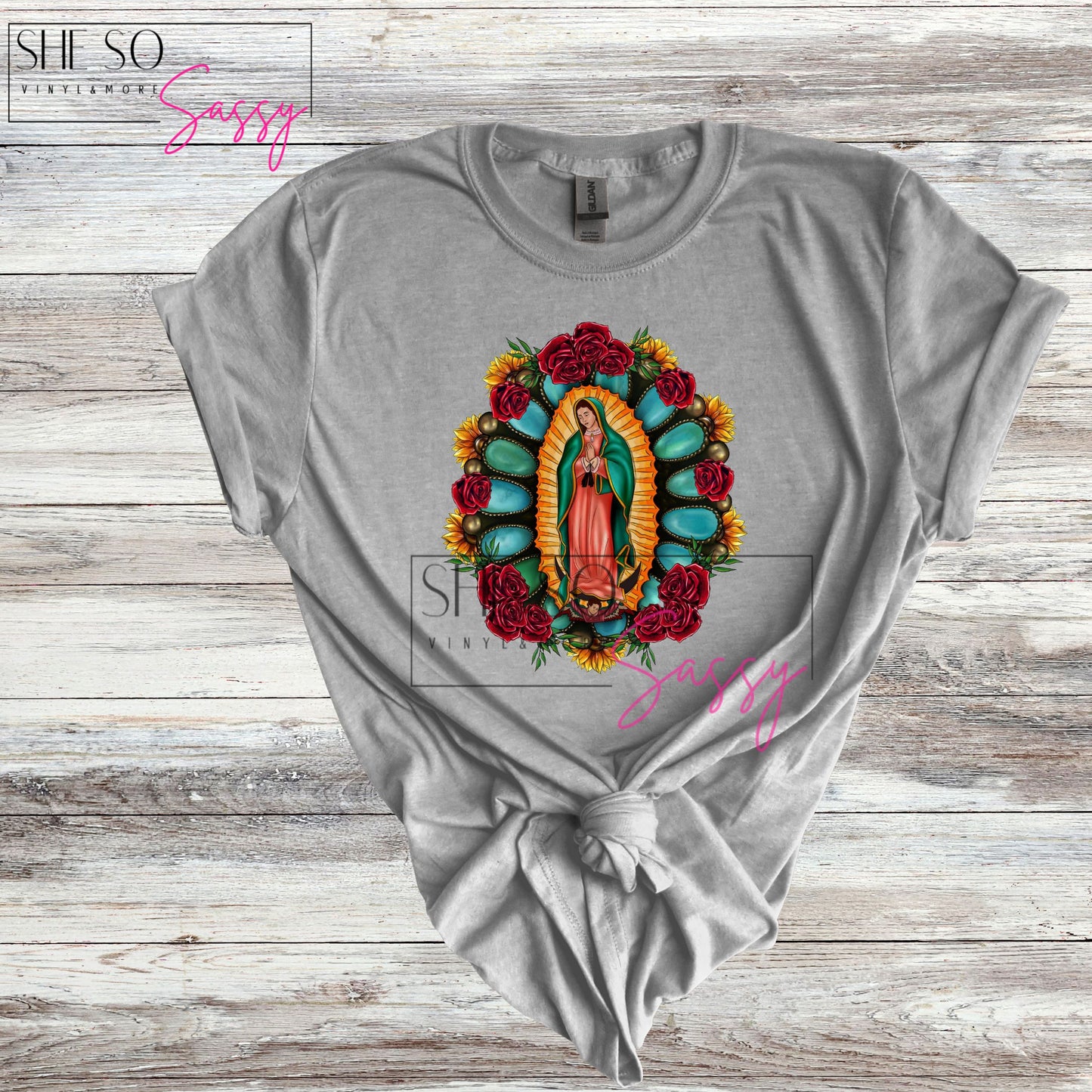 Virgen de Guadalupe-Rose Turquoise