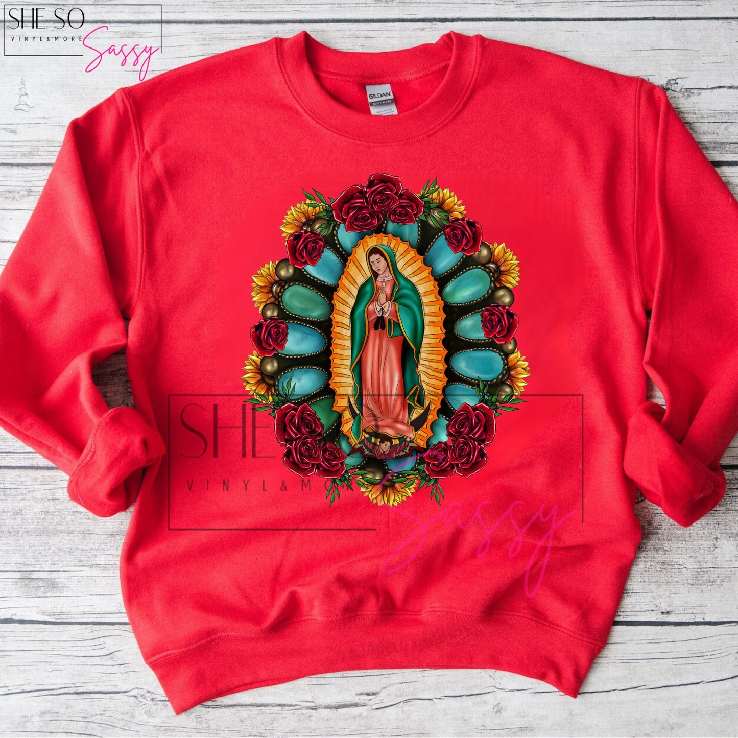 Virgen de Guadalupe-Rose Turquoise