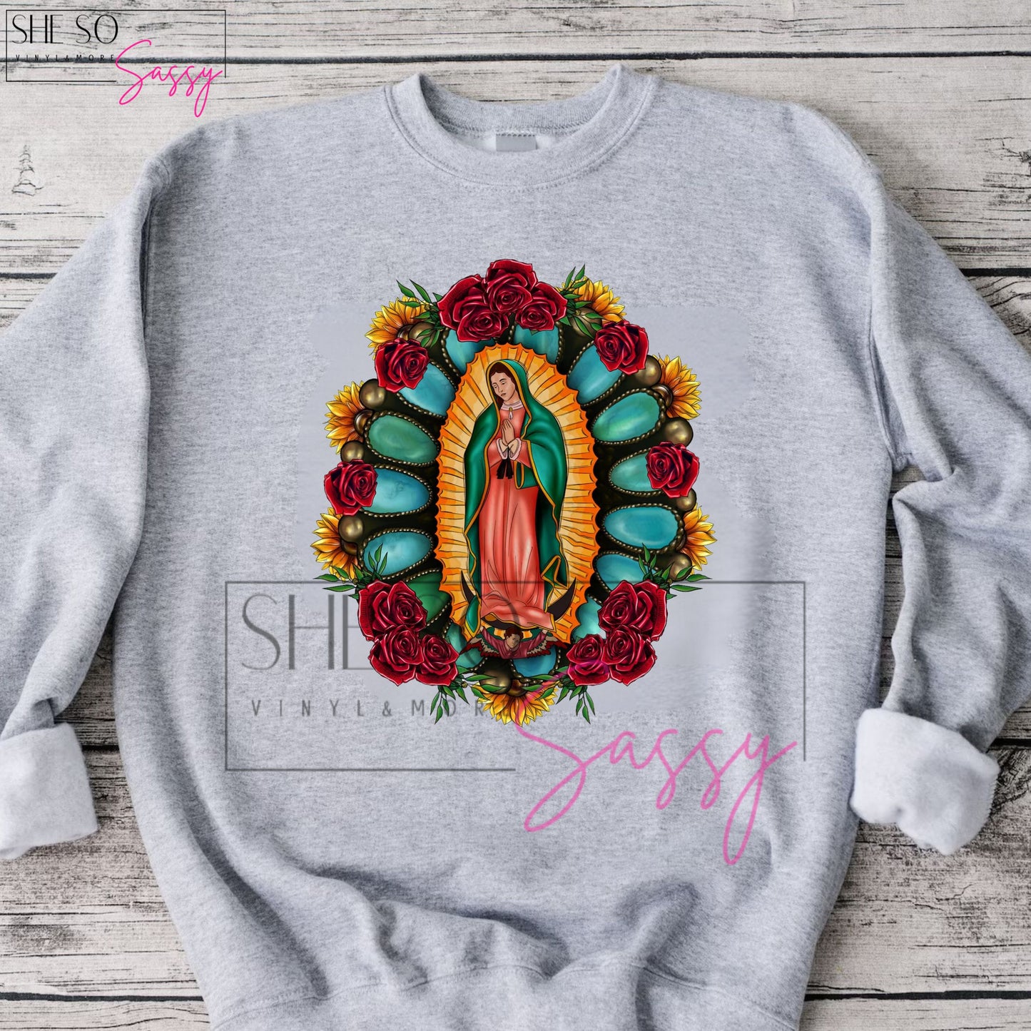 Virgen de Guadalupe-Rose Turquoise